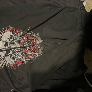 Black Skull Graphic Women's Jacket